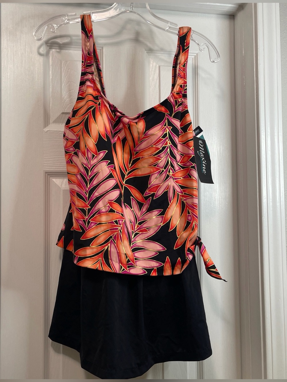 NEW Maxine of Hollywood Women’s Multicolor  One Piece Swimsuit - 12